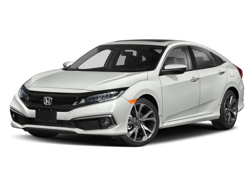 Platinum White Pearl 2019 Honda Civic Touring CVT exterior