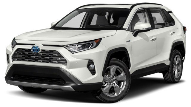 Blizzard Pearl [White] 2019 Toyota RAV4 Hybrid Limited exterior