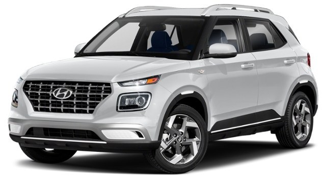 Polar White [White] 2020 Hyundai Venue Ultimate w/Black Interior exterior