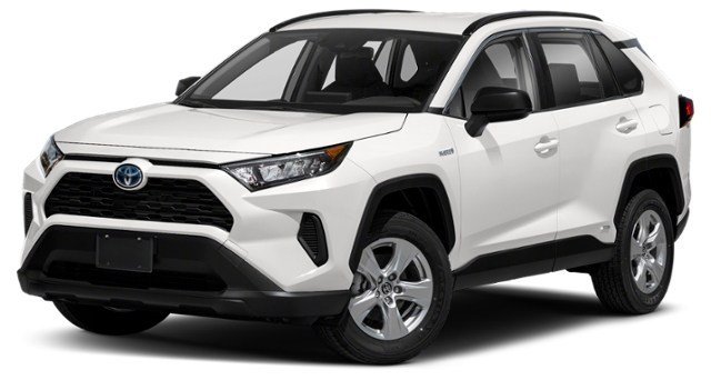 Super White [White] 2019 Toyota RAV4 Hybrid LE exterior